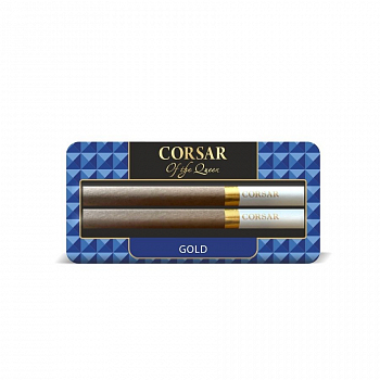 Сигариллы CORSAR 84мм, блистер 2шт (GOLD)