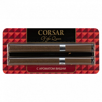Сигариллы CORSAR 84мм, блистер 2шт (Спелая вишня)